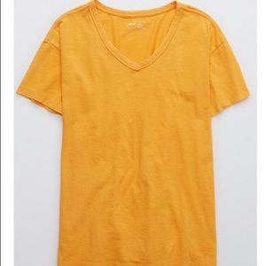 Aerie Distressed V-Neck Boyfriend Tee